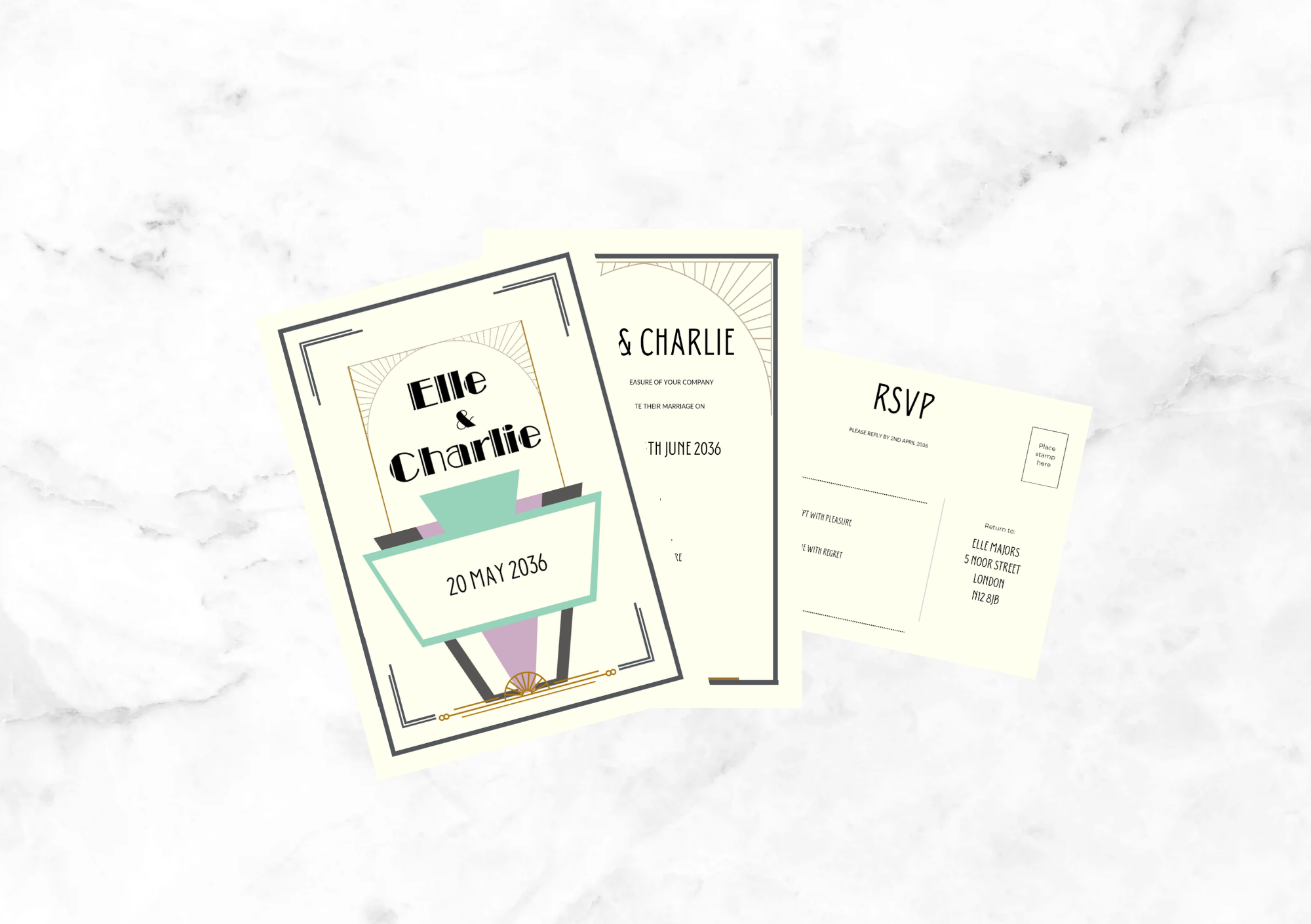 Jazz Folded Wedding Invitation