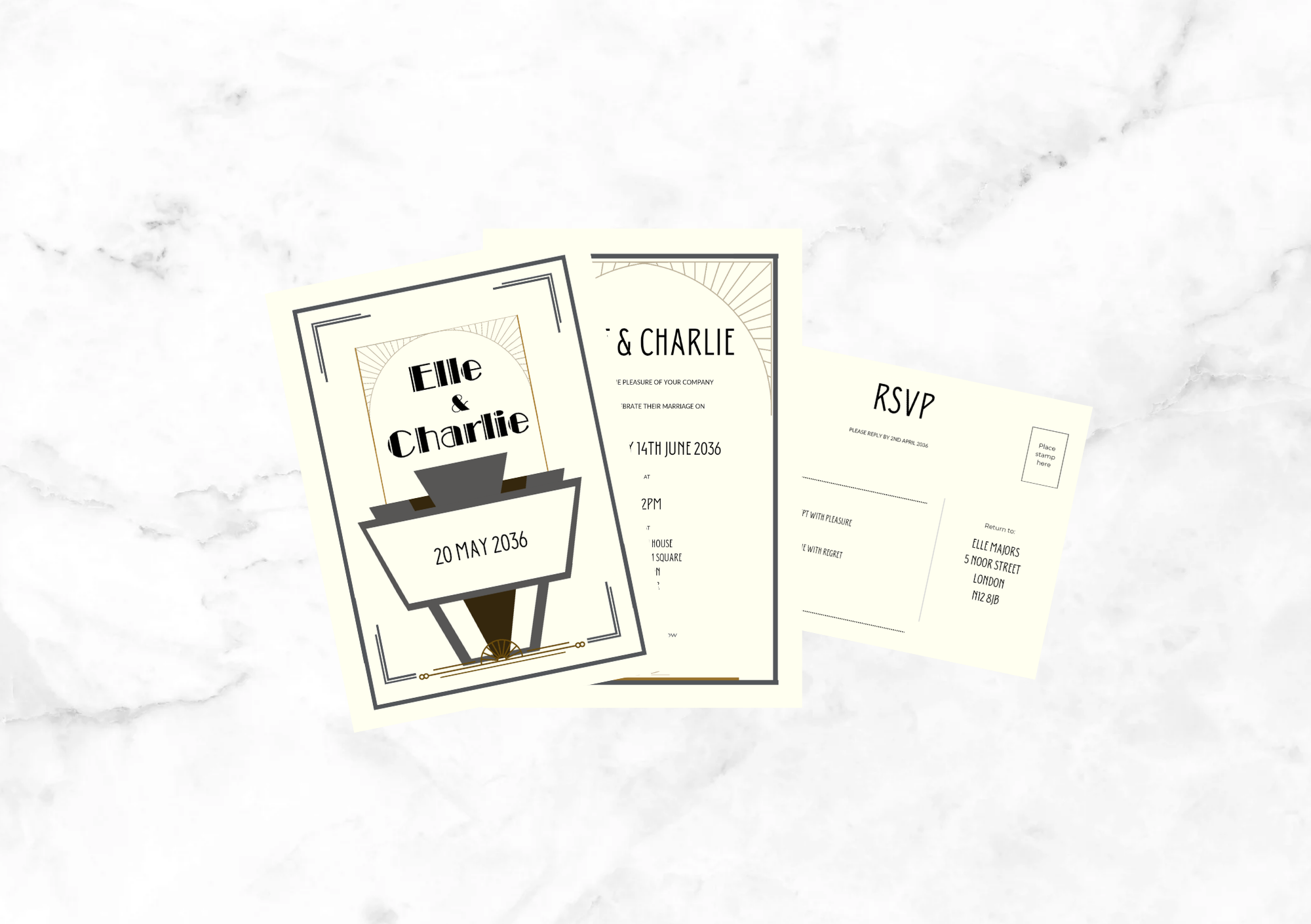 Jazz Folded Wedding Invitation