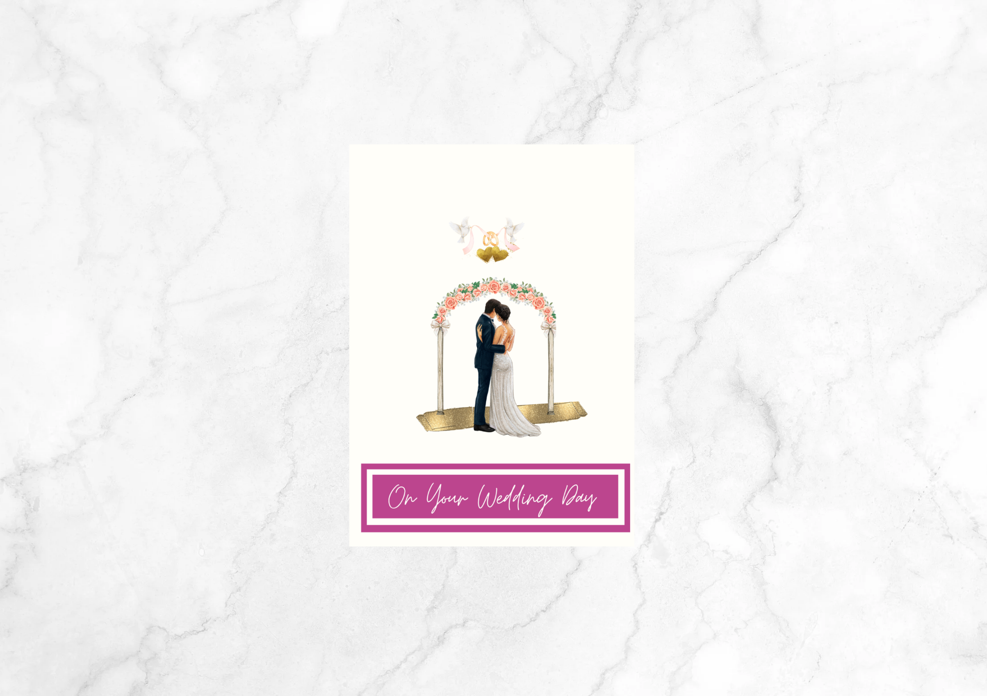 Joie Maya Wedding Card (Pink)