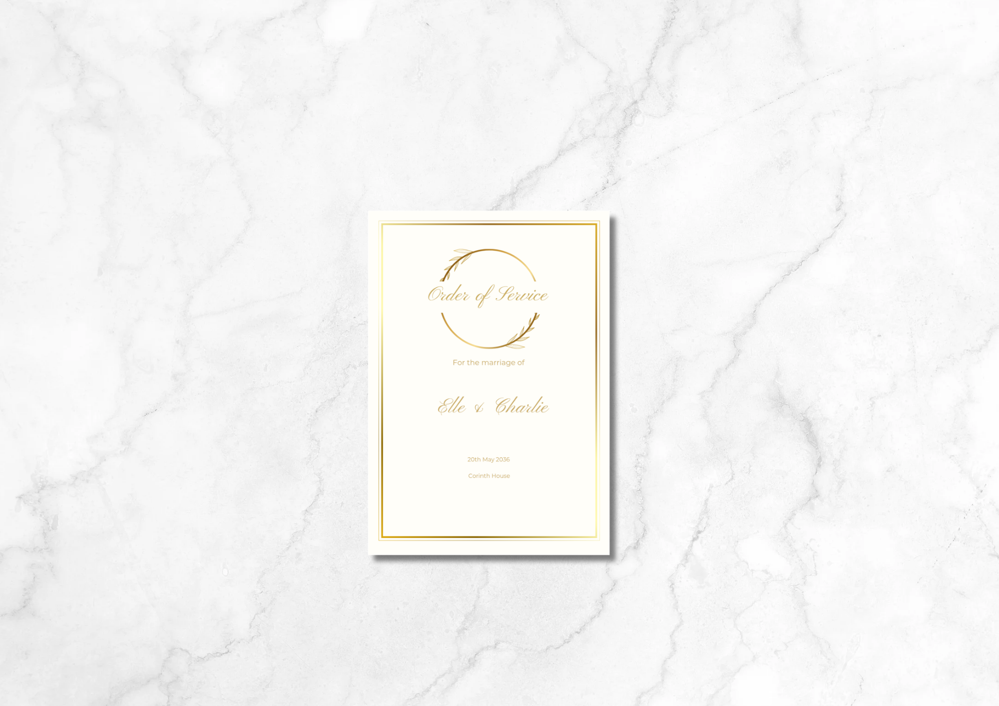 Daphne Wedding Order of Service