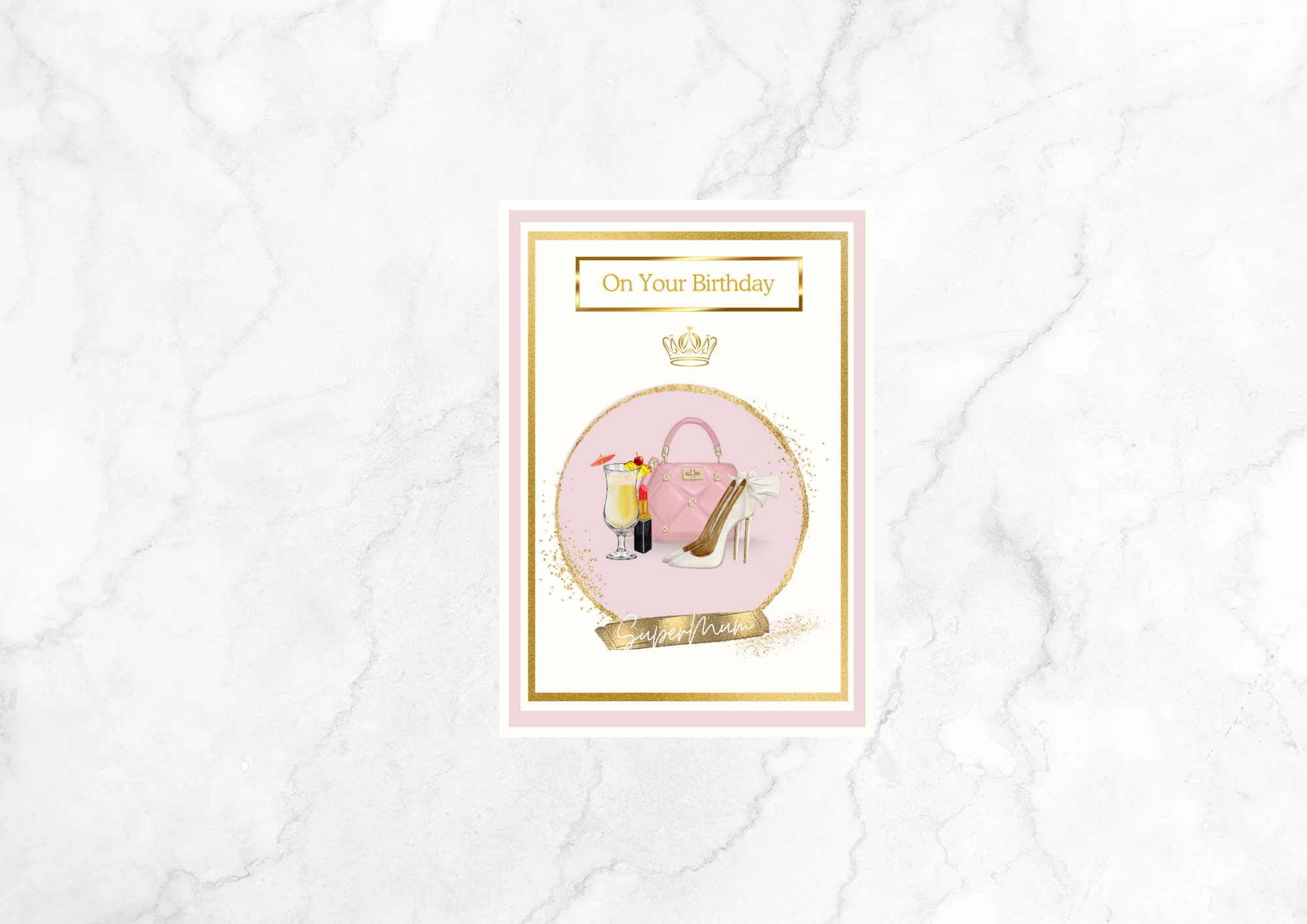 Amour SuperMum Birthday Card For Mum (Pink)