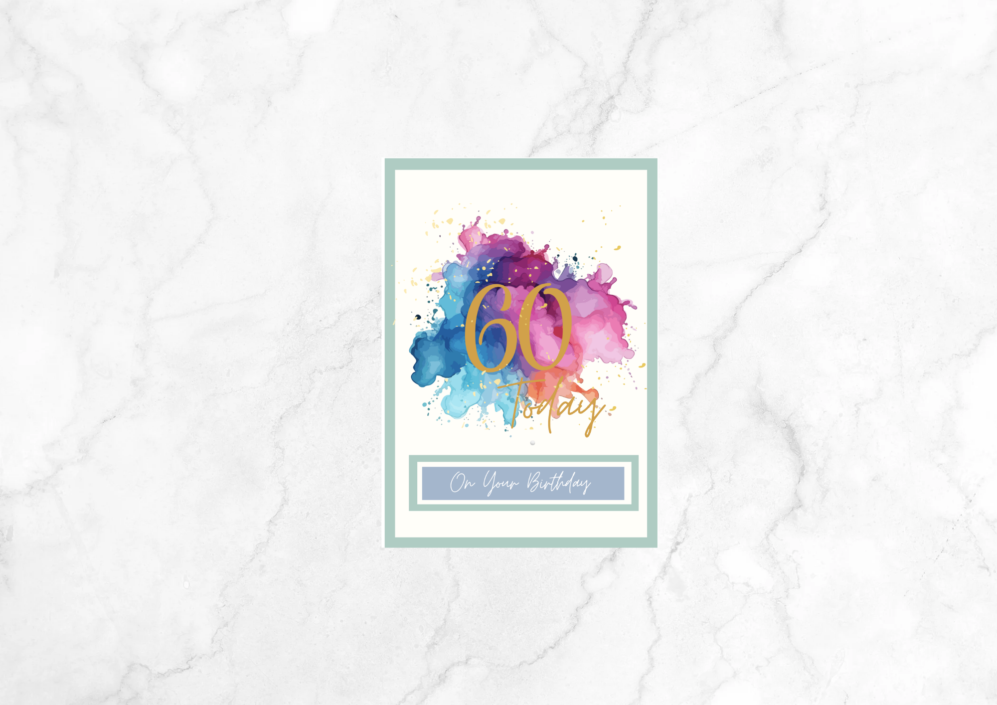 Elever Rainbow Custom Age Birthday Card
