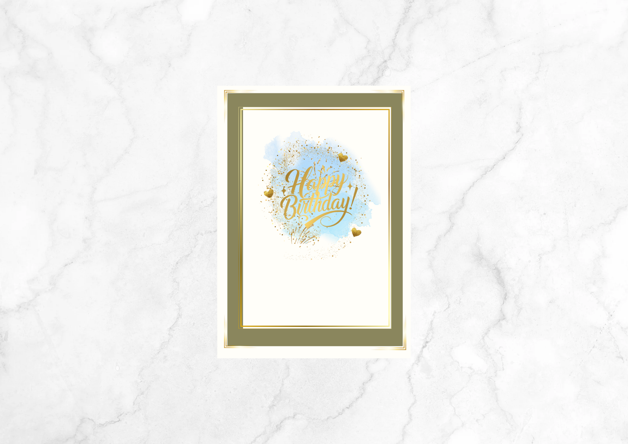 Elever Khaki Birthday Card