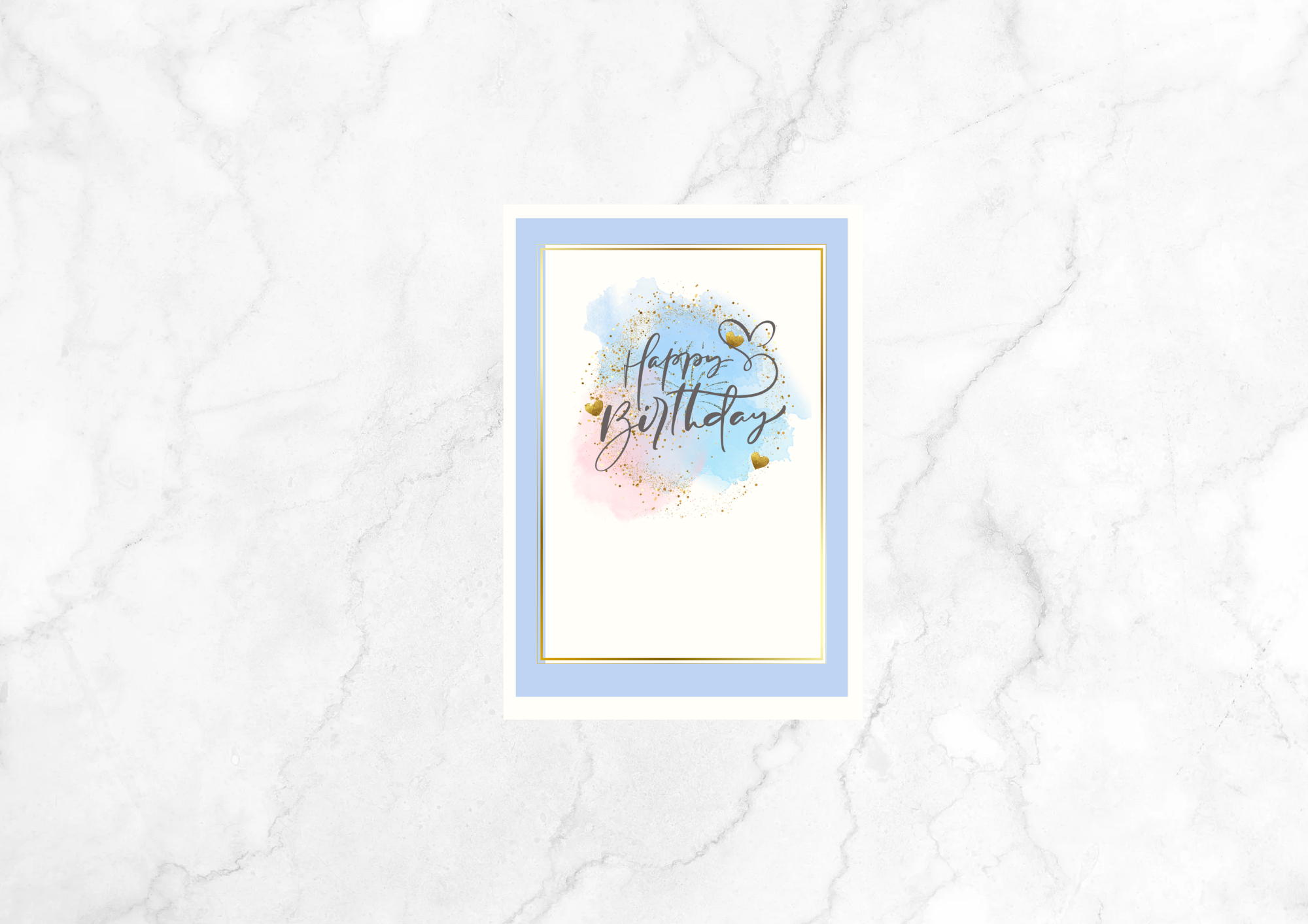 Elever Blue Birthday Card