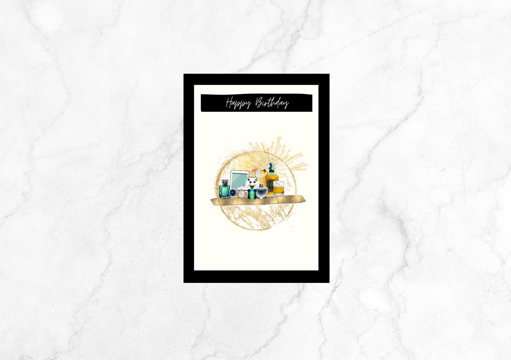 Libre Chillax Happy Birthday Card (Black)