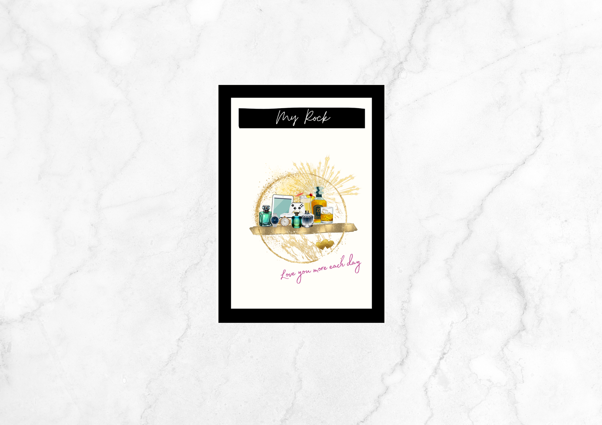 Libre Chillax Valentine's Day  Card - My Rock (Black)