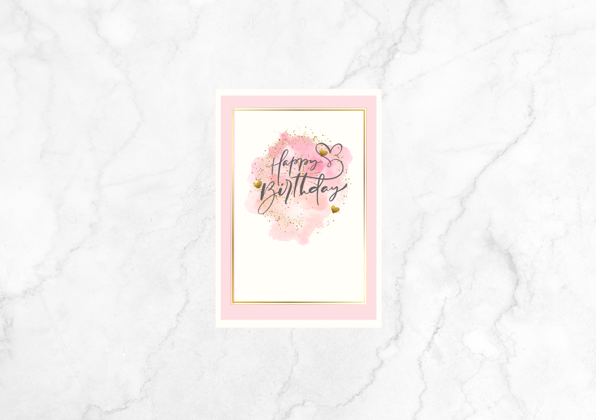 Elever Pink Birthday Card